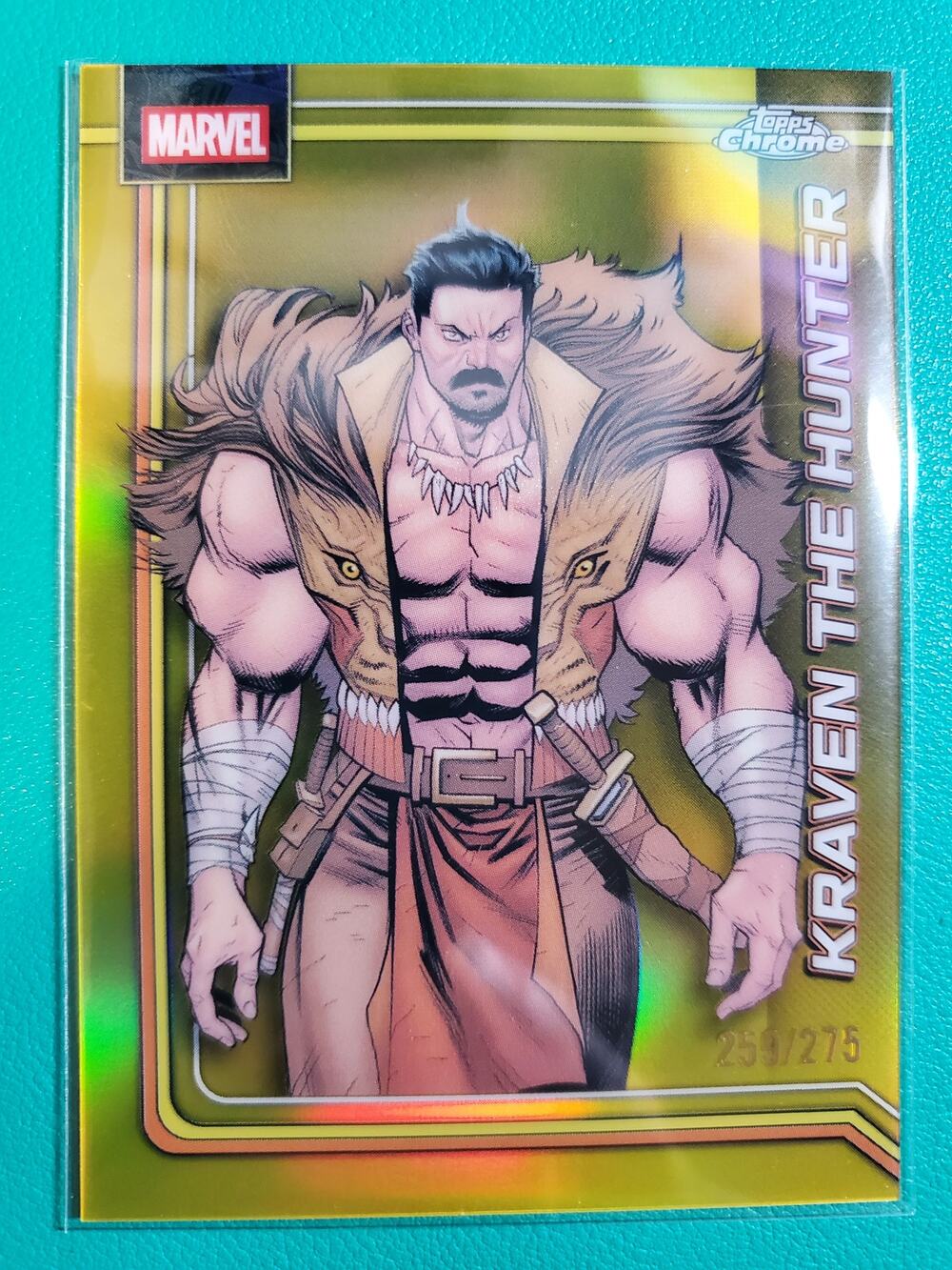 2026 Topps Marvel Chrome - Kraven - Yellow Refractor 259/275